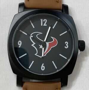 Houston Texans Men's Sparo The Knight Series Brown Leather Strap Watch